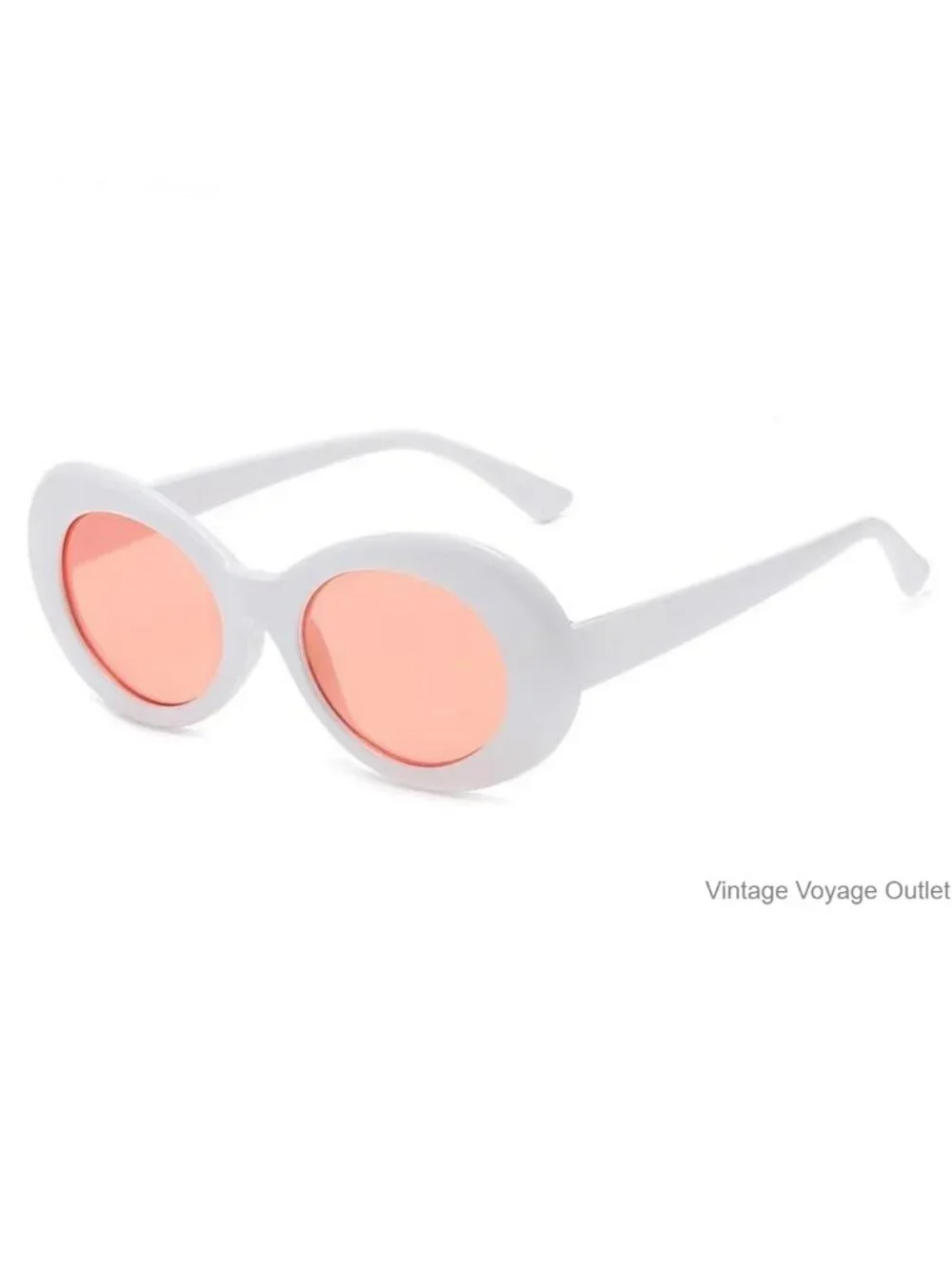 Round Oval Sunglasses Thick Bold Clout Goggles Retro Kurt Cobain Inspired UV